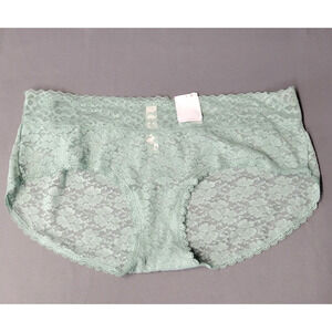 Auden All Over Lace Hipster Panties Womens XL (16) Green Aquamarine New